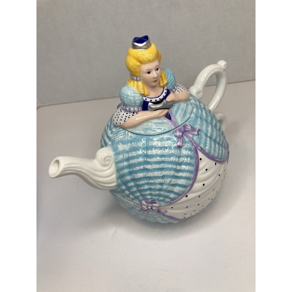 Retired Dept 56 Cinderella Storybook Ceramic Tea Pot And Cup In One 13327 W/Box - Picture 5 of 9